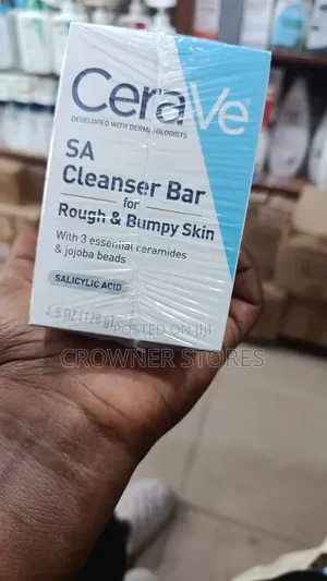 CeraVe SA Cleanser Bar for Rough Bumpy Skin, 4.5 OZ Soap-Free