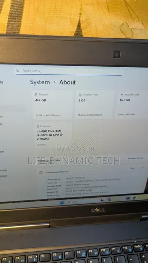 Laptop Dell Precision 7510 16GB Intel Core i7 SSD 512GB