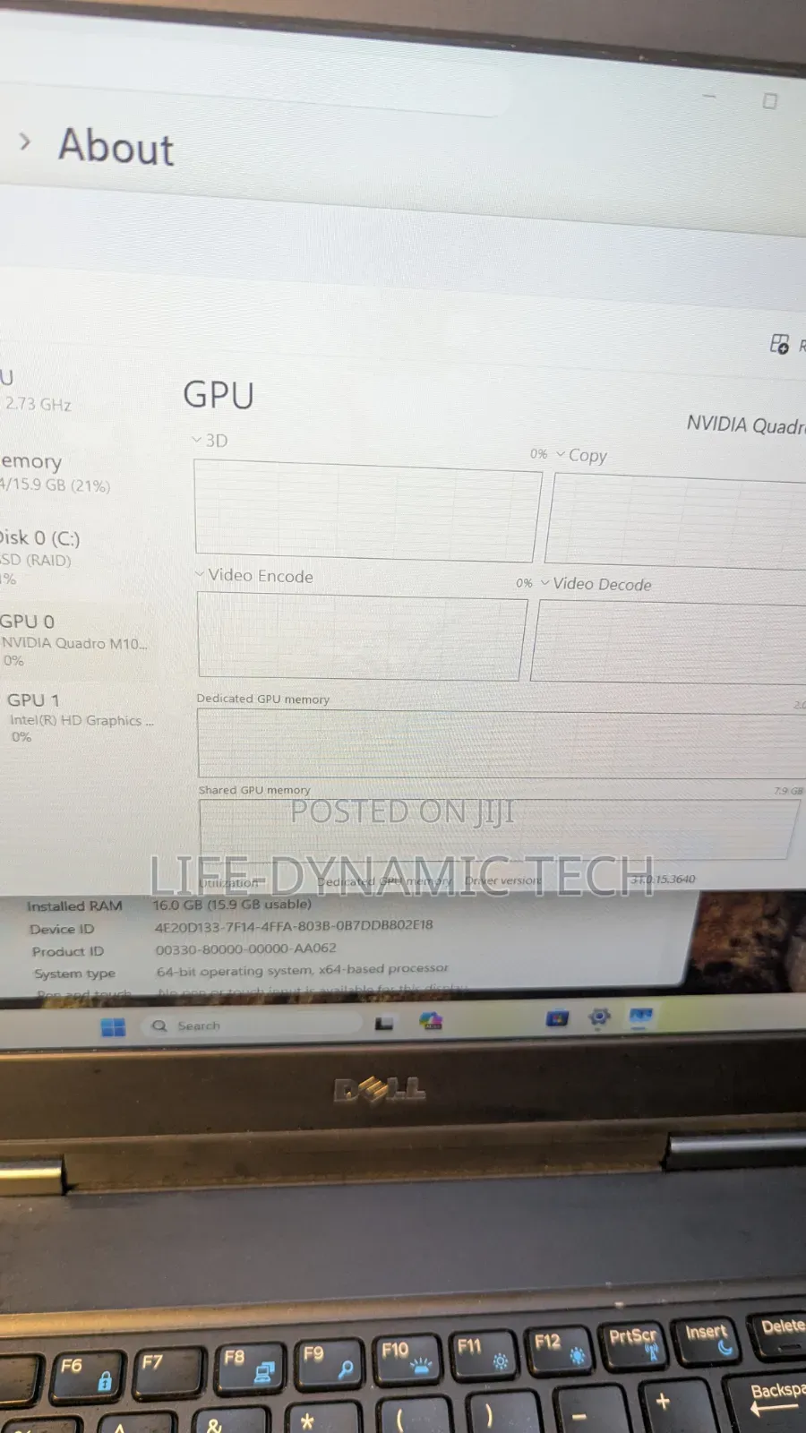 Laptop Dell Precision 7510 16GB Intel Core i7 SSD 512GB