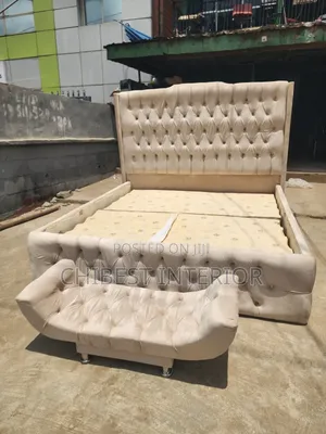 6by6 Upholstery Padded Bed Frame With Its Executive Footrest