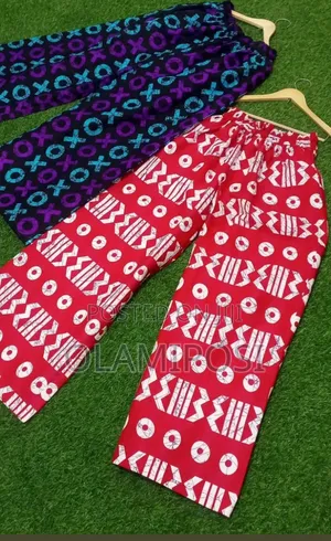 Stylish Ankara Palazzo Trousers – Ready to Wear