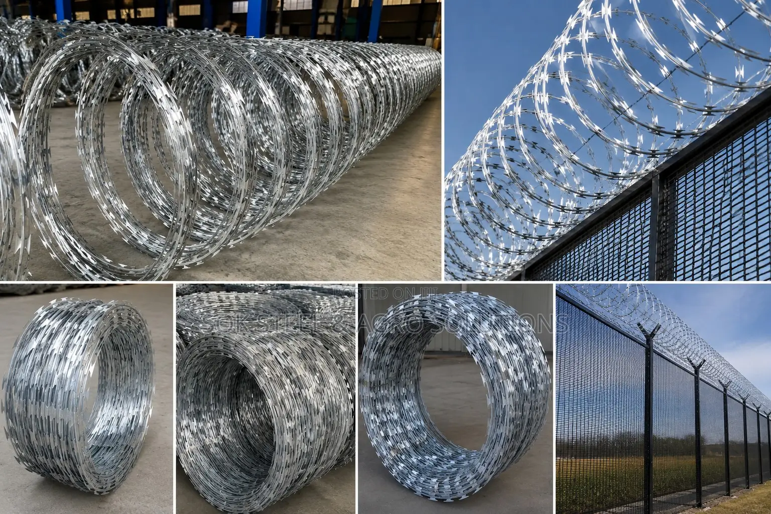 Galvanized Razor Wire for Security Fencing