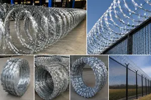 Galvanized Razor Wire for Security Fencing