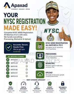 Nysc Nerd Registration 2026 All Batches a to C, Also Processing