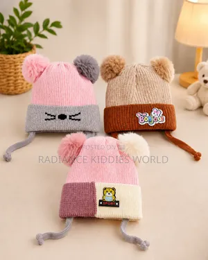 Cute Baby Bear Ear Baby Caps