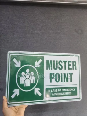 Emergency Muster Point Safety Sign Board