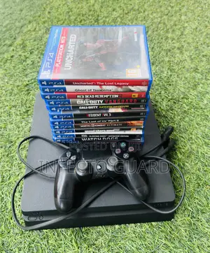 Ps4 Slim, 500gb Storage and 1 Pad With 12 Game Discs and Online Access