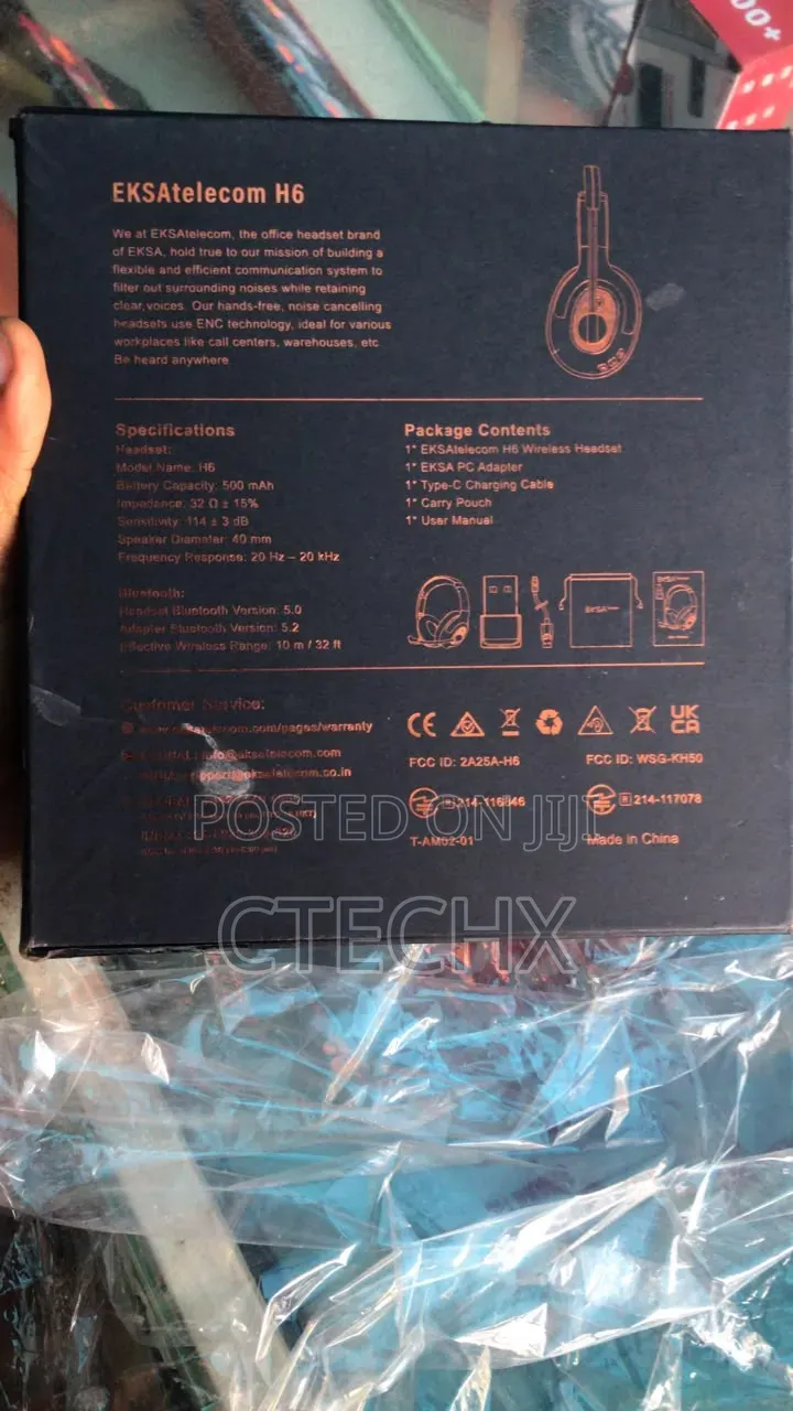 Eksa Telecom H6 Ai-Powered Enc Bluetooth Headset