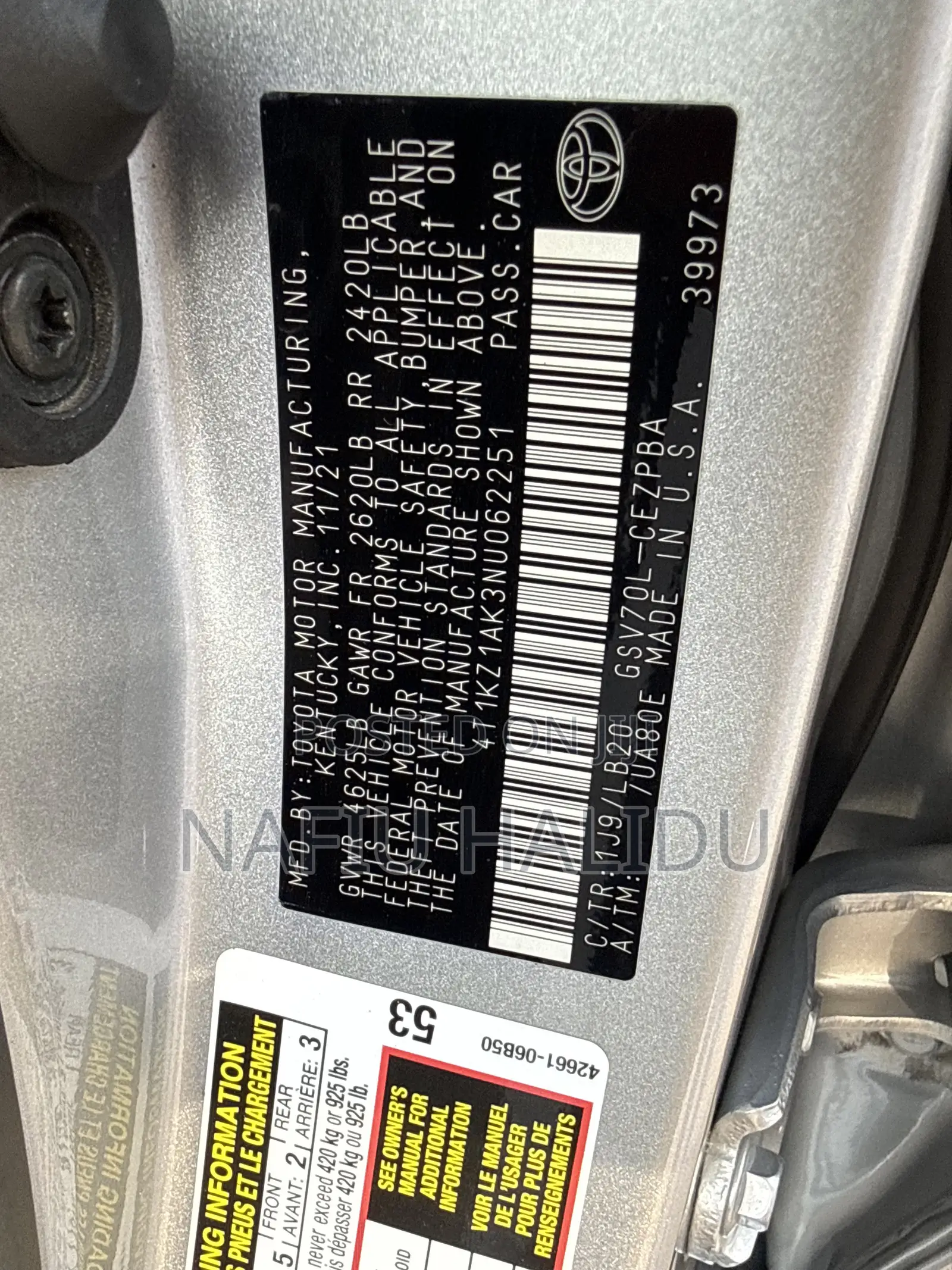 Toyota Camry 2022 Silver