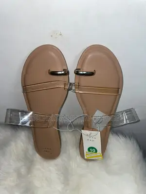 Women's Beige Ankle Strap Flat Sandals