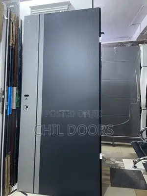 Israeli Security Door (Dark and Light Gray)