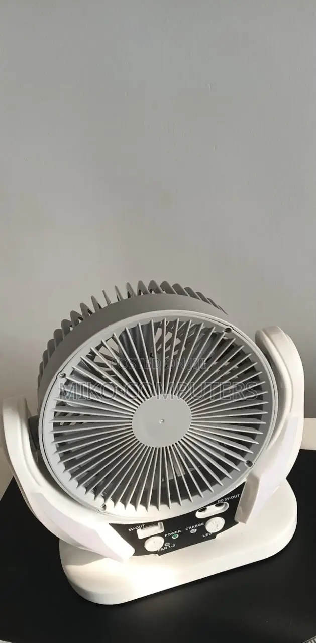 4-in-1 Rechargeable Fan With LED Lamp Solar Panel