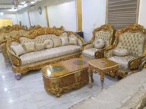 Royal Luxury Sofa Set – Gold Classic Elegance