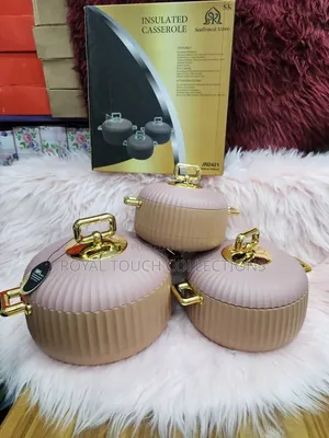 Luxury Insulated Casserole Set – Beautiful Pink Gold Design