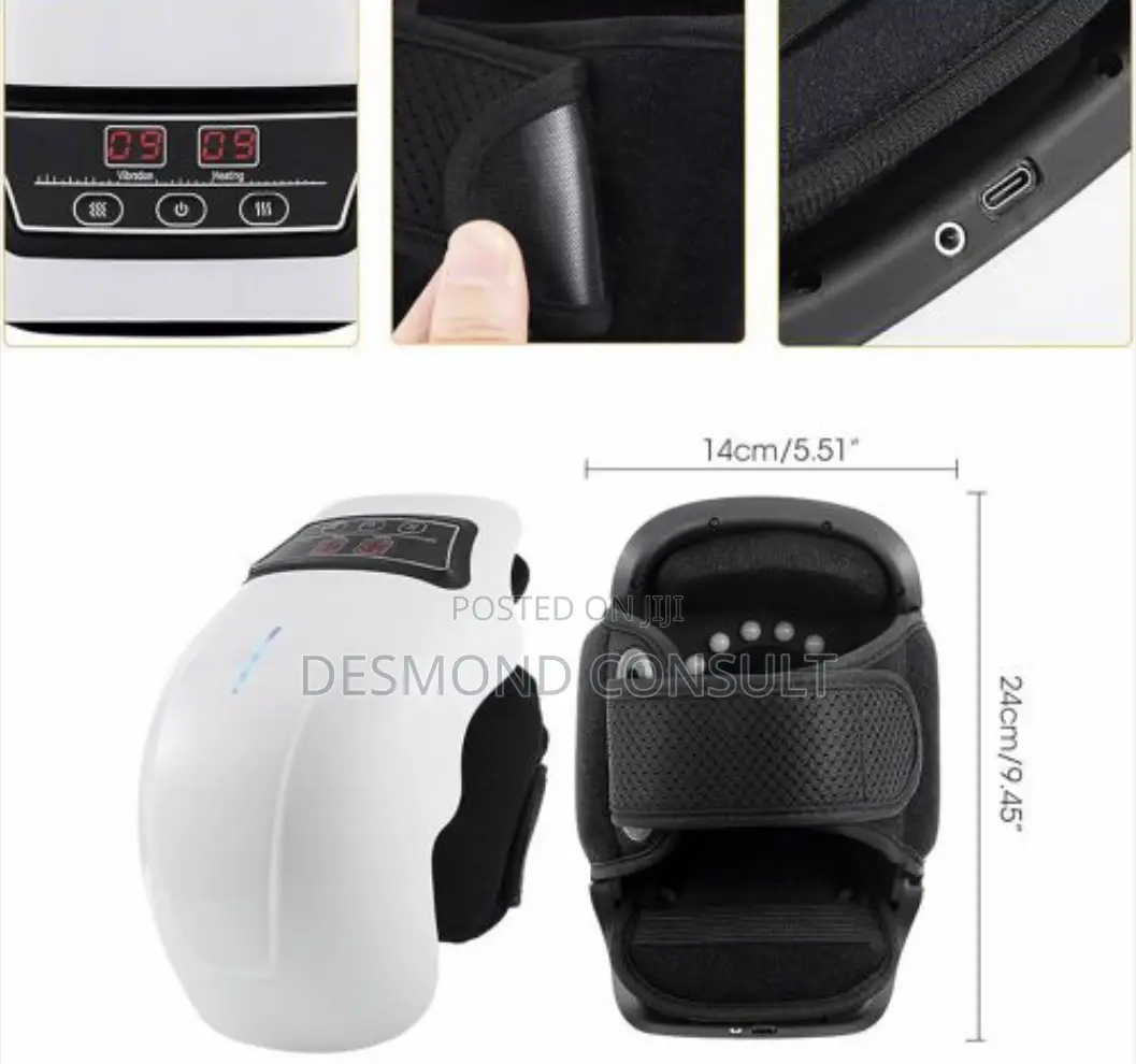 Digital Wireless Knee Massager - Adjustable Heat Vibration-