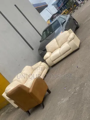 Imported Full Padded Leather Sofa Set (3,2,1) Seaters