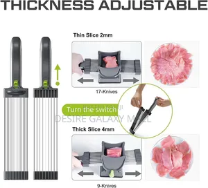XVIP Fresh Meat Slicer Adjustable Thickness Stainless Steel