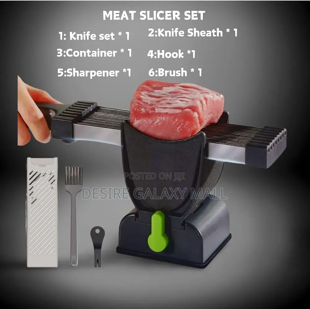 Fresh Meat Slicer Adjustable Thickness Stainless Steel