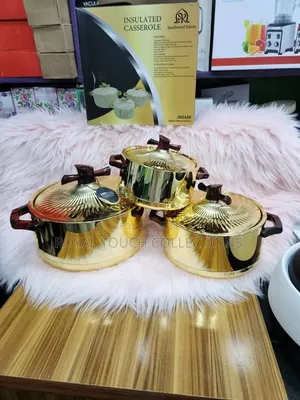 Luxury Insulated Casserole Set – Elegant Gold Design