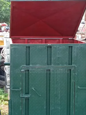Modern Rolling Garbage Container.