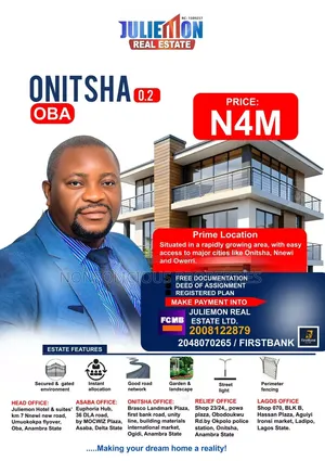 Plots of Land for Sale in OBA ANAMBRA STATE