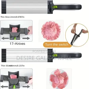 Fresh Meat Slicer Adjustable Thickness Stainless Steel
