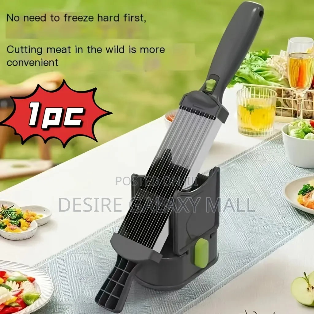Fresh Meat Slicer Adjustable Thickness Stainless Steel