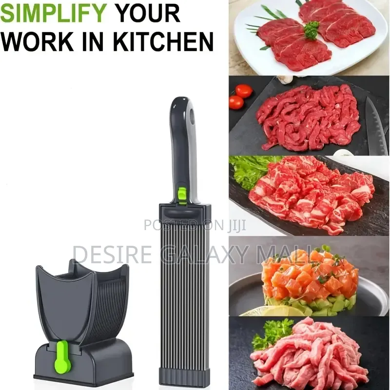 Fresh Meat Slicer Adjustable Thickness Stainless Steel