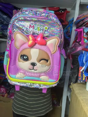 Girls Sequin Trolley School Backpack With Wheels | Kids Bag