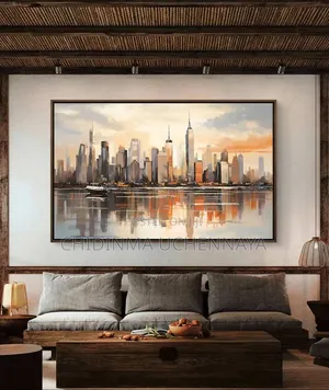 Modern Abstract Cityscape Canvas