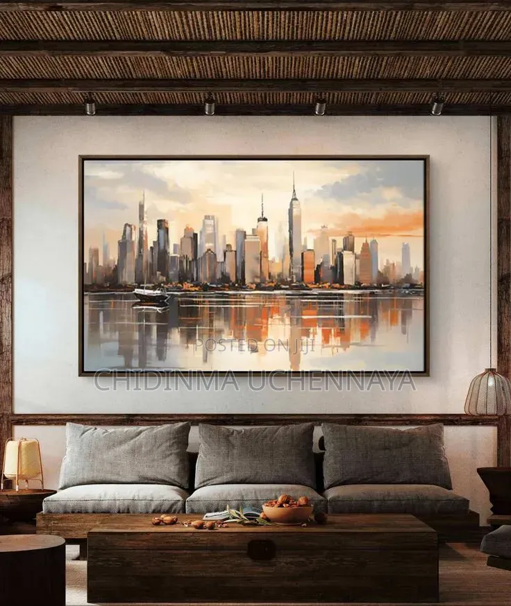 Modern Abstract Cityscape Canvas