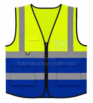 High Visibility Reflective Safety Vest-Work Vest With Pockets & Zipper