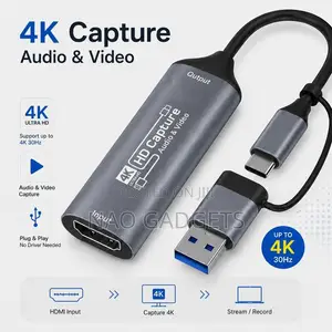 2-1 Type-C USB 3.0 HDMI Video Capture Card for Gaming Streaming
