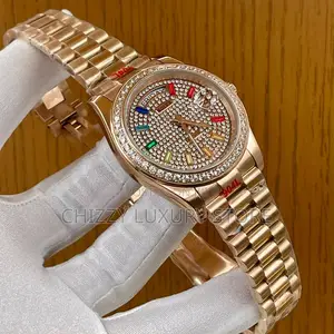 Rolex Quality Luxury Men Iced Face Wristwatch