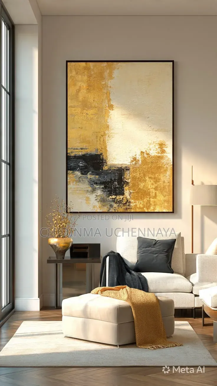 Textured Abstract Printing Canvas Artwork