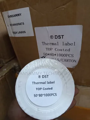 50*80mm Direct Thermal Label Top Coated Paper Roll 1000Pcs