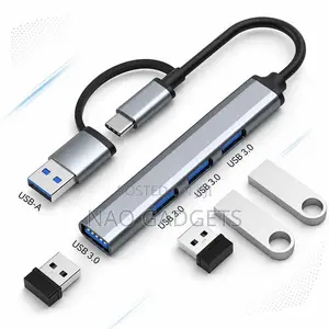 Double Headed 4 in 1 Type-C Hub Dock Station USB Hub With USB3.0