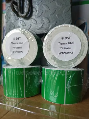 60*40mm Direct Thermal Label Sticker Green Colour