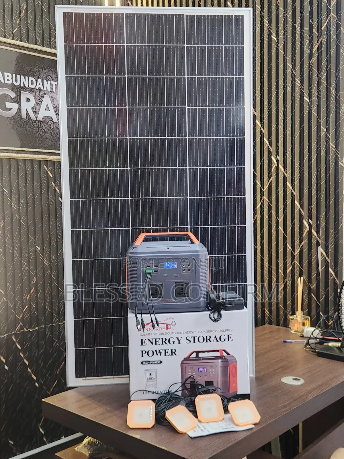 550W Complete Solar Generator Package – 150W Panel + 4 Bulbs