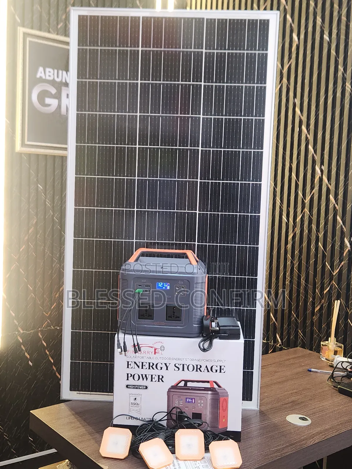 550W Complete Solar Generator Package – 150W Panel + 4 Bulbs