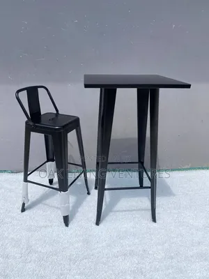 Metal Table and Bar Stool