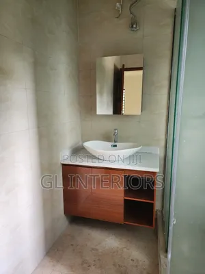 Modern Bathroom Vanity Cabinet With Mirror Countertop – Custom Made