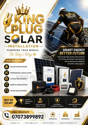 Solar Installation | Inverter | Solar Panels | Battery | King Plug