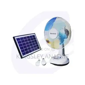 Duravolt 12" 3in1 Table Rechargeable Fan NO Solar Panel, NO Bulb