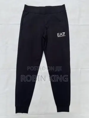 Emporio Armani EA7 Black Joggers Sweatpants Trousers Size Medium M
