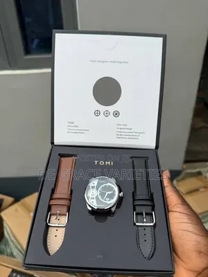 Tomi 2 Strapes Leather Wristwatch for Men