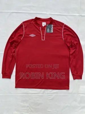 Umbro Men Plain Long Sleeve Jersey Top Size Large L
