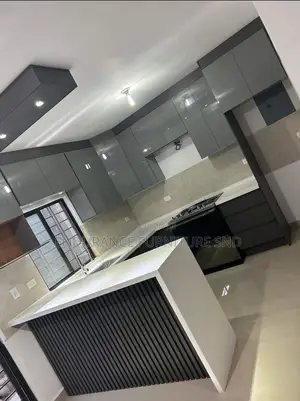 HGF High-Gloss Kitchen Cabinets With Marble Top