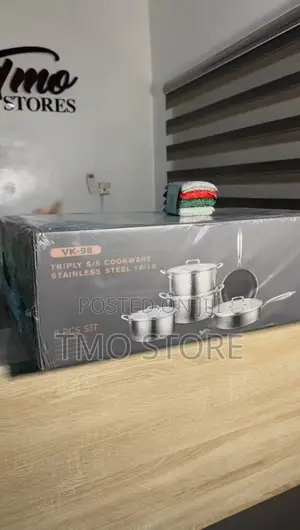Uakeen German Tri-Ply Stainless Cookware Set, Stainless Steel Cookware