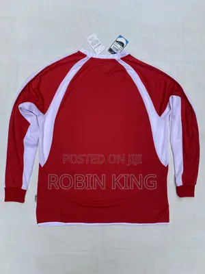 Sondico Red Long Sleeve Plain Football Jersey Top Size Large L